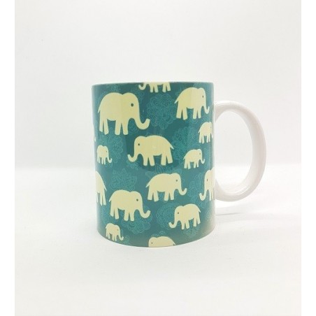 Mug - Eléphants bleu
