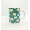 Mug - Eléphants bleu