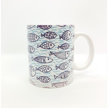 Mug - Poissons bleu