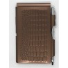 Bloc-note croco Marron - Wellspring