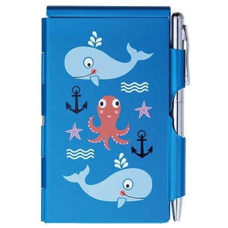 Bloc-note BALEINE Bleu - Wellspring - Achat en ligne - Jaines