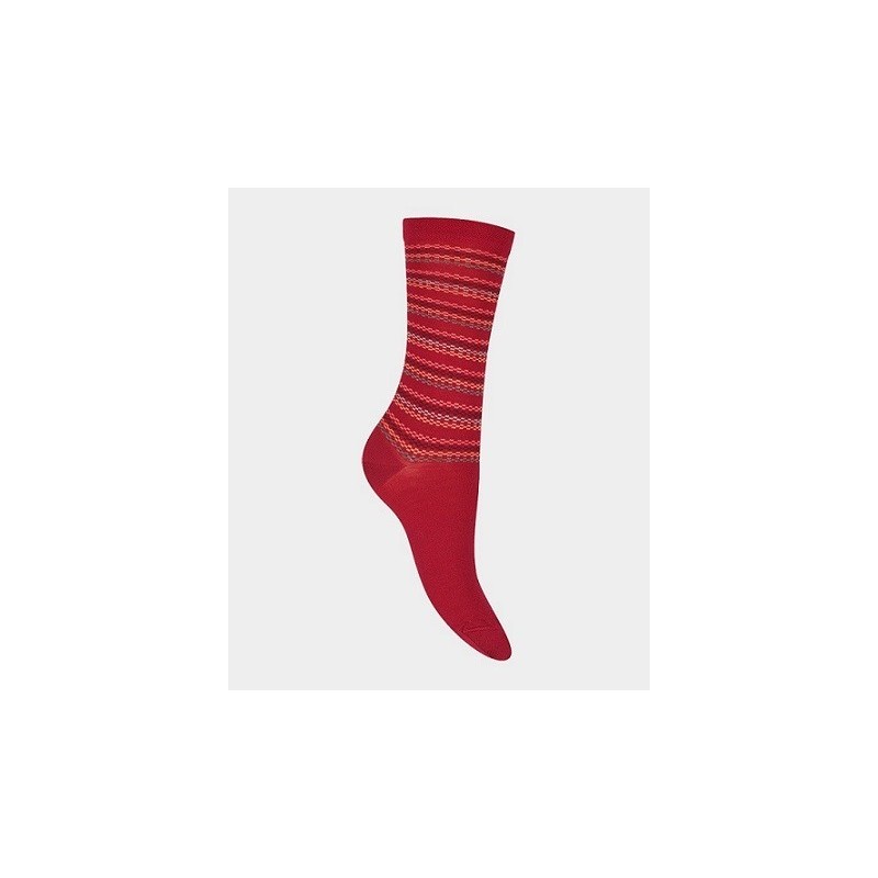 Chaussettes rayures 58169 Rouge - Labonal