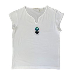 T-shirt blanc DTS074 - Diplodocus