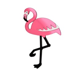 Broche Monolama Flamant Rose Flamingo