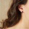 Boucles d'oreille créoles Bleu nuit - bangle up
