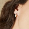 Boucles d'oreille créoles Blanc sable - bangle up