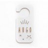 Plaque de porte personnalisable COURONNE Blanc - Vintiun