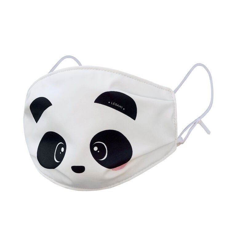 Masque de protection antibactérien enfant - Panda fond aqua Lot de 15