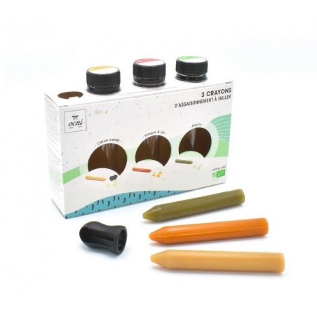 Coffret assaisonnement à tailler - Citron confit/Piment et ail/Basilic - Ocni