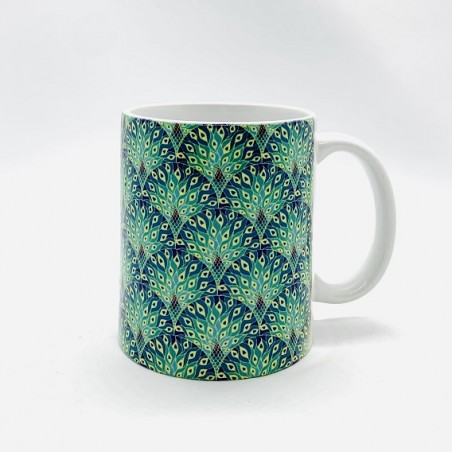 Mug Paon vert - Tasses décorées - Achat en ligne - Jaines