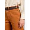 Pantalon large POULIGUEN-25263 Marron - Mat de Misaine