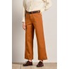 Pantalon large POULIGUEN-25263 Marron - Mat de Misaine