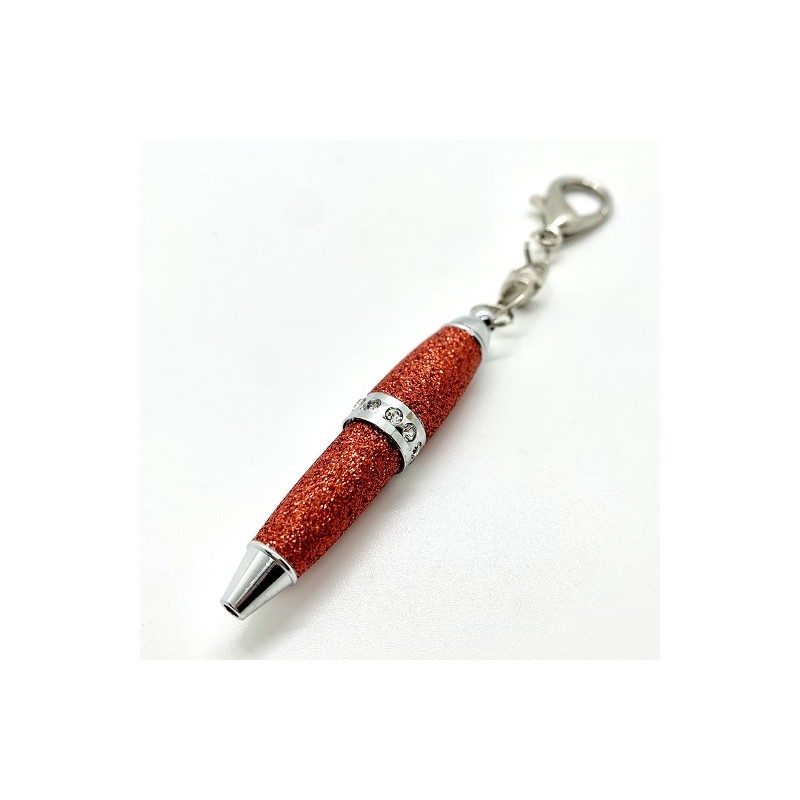 Stylo porte-clé STRASS Rouge - Catwalk