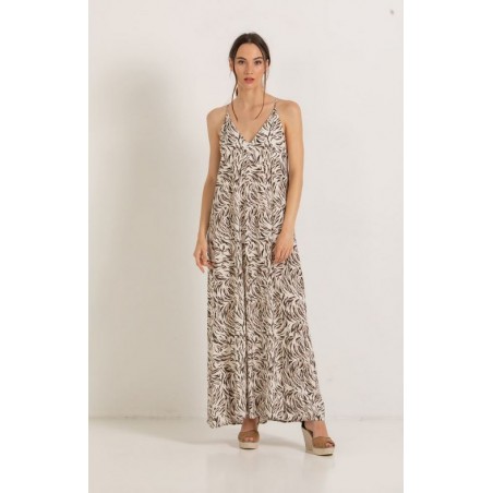 Robe longue imprimée 1229 - See the moon - Achat en ligne - Jaines