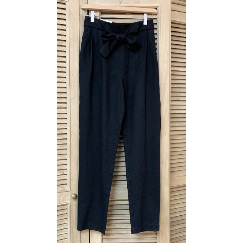 Pantalon lin mélangé PS401 Noir - C'est Beau la Vie