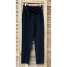Pantalon lin mélangé PS401 Noir - C'est Beau la Vie