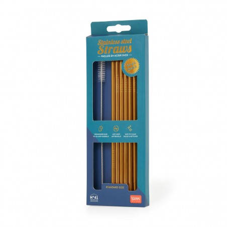 Paille en acier inoxydable - Legami - Achat en ligne - Jaines