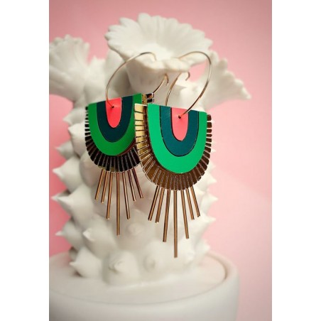 Boucles d'oreilles tendances - Rose Bouchon - Achat en ligne - Jaines