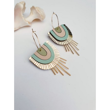 Boucles d'oreilles tendances - Rose Bouchon - Achat en ligne - Jaines