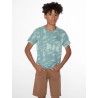 Tshirt bleu PRTZEUS JR Green - Protest