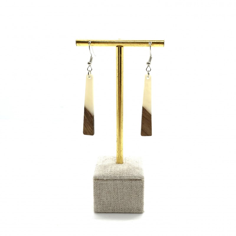 Boucles d'oreilles Longue Ecrue - Little-Bird and Co