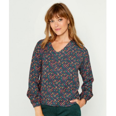 Blouses imprimées DBLO063 - Diplodocus - Achat en ligne - Jaines