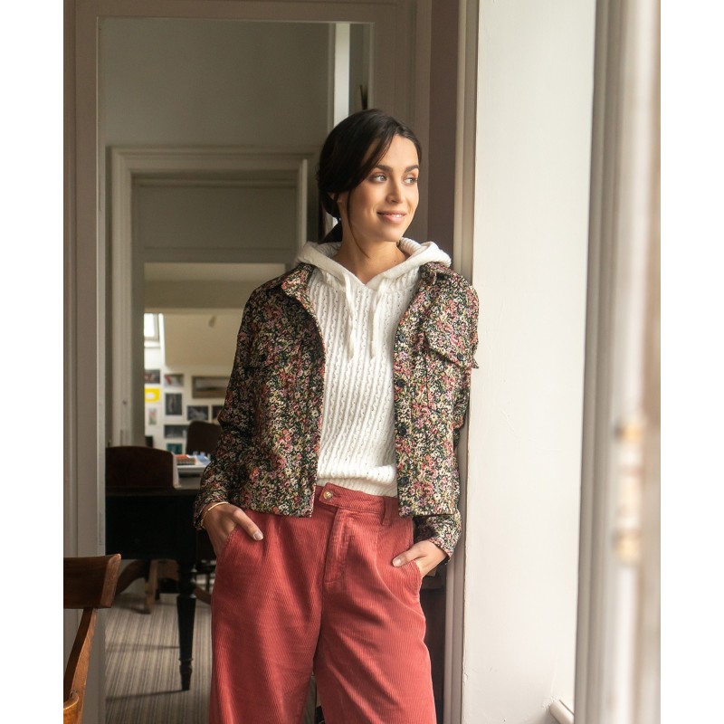 Veste fleurs VE494 Tomette - C'est Beau la Vie