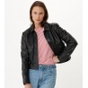 Veste en cuir noir NO1106 - Mexx