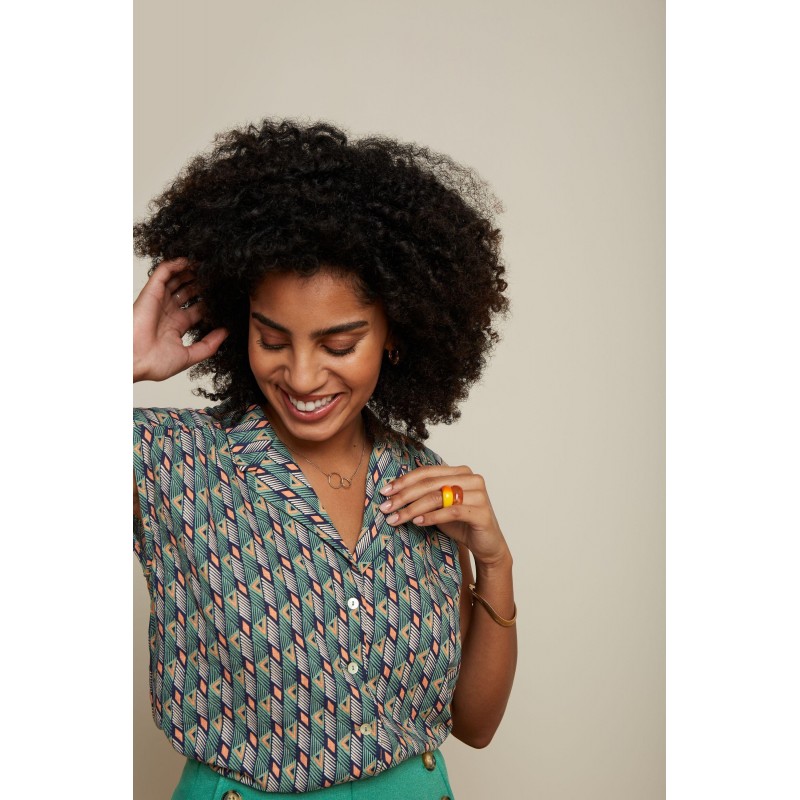 Blouse jade green Zaidi - King Louie