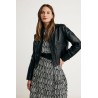 Veste en cuir noir NO1106 - Mexx