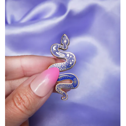 Pin's Serpent Bleu -...