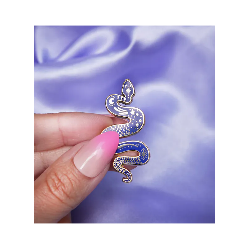Pin's Serpent Bleu - Malicieuse - Achat en ligne - Jaines