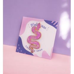 Pin's Serpent Rose - Malicieuse - Achat en ligne - Jaines