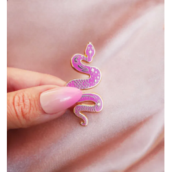 Pin's Serpent Rose - Malicieuse - Achat en ligne - Jaines