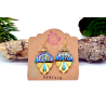 Boucles d'oreilles Bleu et Doré - Jaïnès & Co - Achat en ligne - Jaines