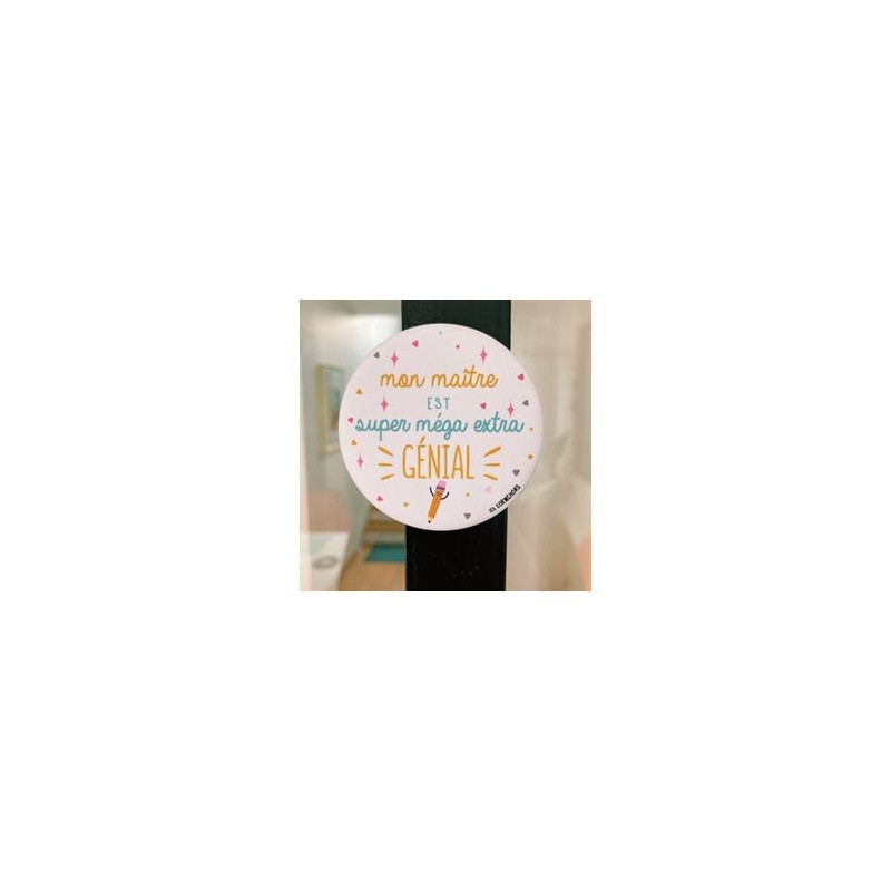 Magnet décapsuleur Mon Maître est super méga extra génial - Les Cornichons - Achat en ligne - Jaines