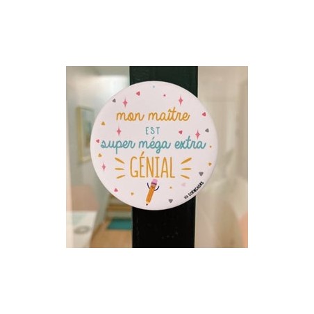 Magnet décapsuleur Mon Maître est super méga extra génial - Les Cornichons - Achat en ligne - Jaines