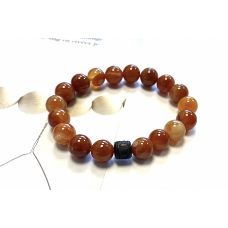 Bracelet Agate Orange - Jaïnès & Co - Achat en ligne - Jaïnès