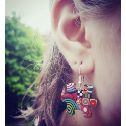 Boucles d'oreille Puzzle - Liz Créations - Achat en ligne - Jaines