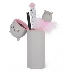 Trousse en Silicone Souple 2-en-1 Chat - Kawaii Legami - Achat en ligne - Jaines