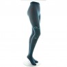 Collants Fins Pétrole  à Fleurs Vertes et Bleues FICFLEUR - Berthe Aux Grands Pieds