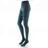 Collants Fins Pétrole  à Fleurs Vertes et Bleues FICFLEUR - Berthe Aux Grands Pieds