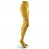 Collants Fins Ocre à Fleurs Roses et Beiges FICFLEUR - Berthe Aux Grands Pieds