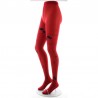 Collants Fins Rouge à Fleurs Noires et Marines FICFLEUR - Berthe Aux Grands Pieds