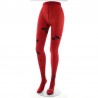 Collants Fins Rouge à Fleurs Noires et Marines FICFLEUR - Berthe Aux Grands Pieds