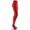 Collants Fins Rouge à Fleurs Noires et Marines FICFLEUR - Berthe Aux Grands Pieds