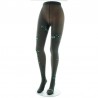 Collants Fins Kaki à Fleurs Vertes et Bleues FICFLEUR - Berthe Aux Grands Pieds