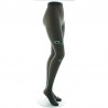 Collants Fins Kaki à Fleurs Vertes et Bleues FICFLEUR - Berthe Aux Grands Pieds