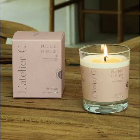 Bougie parfumée Poudre Fleurie - L'Atelier C - Achat en ligne - Jaines