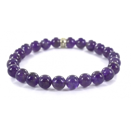 Bracelet en Pierre d'Améthyste - Jaïnès & Co - Achat en ligne - Jaïnès